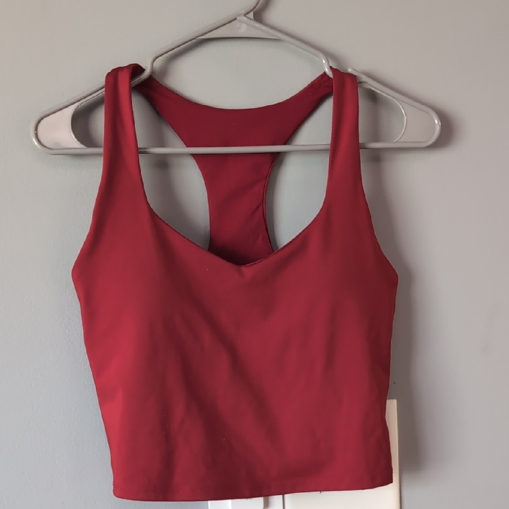 Red Sleeveless Crop Top